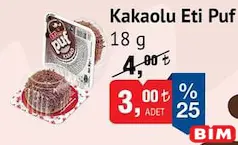 ETİ PUF KAKAOLU 18 GR